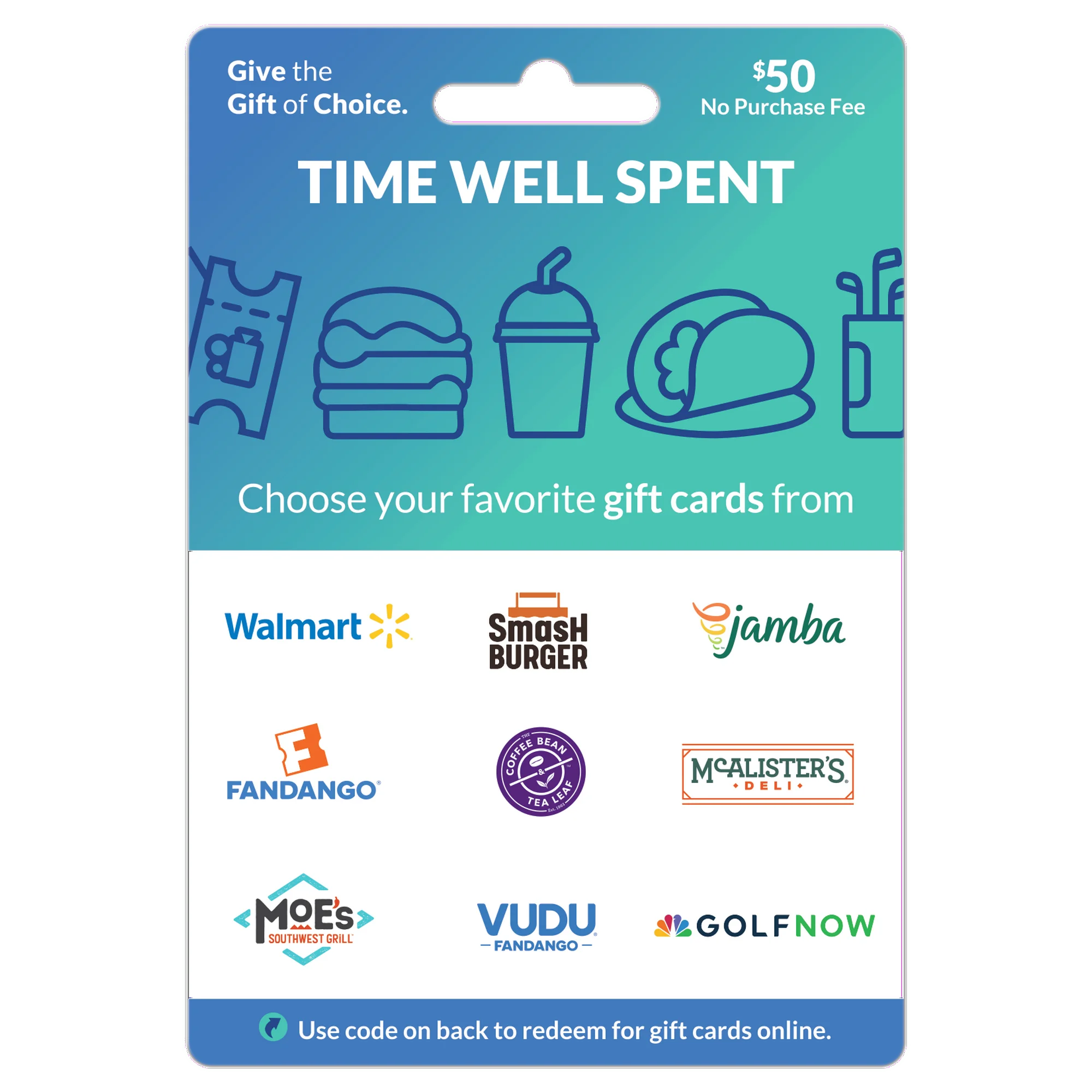 $50 Time Well Spent – ChooseYourCard Gift Card