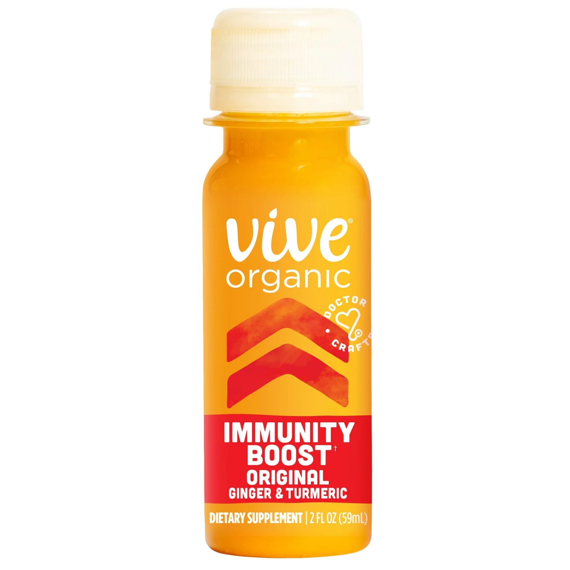 Vive Organic Immunity Boost Shot, Original Ginger and Turmeric Wellness Shot, 2 fl oz Bottle